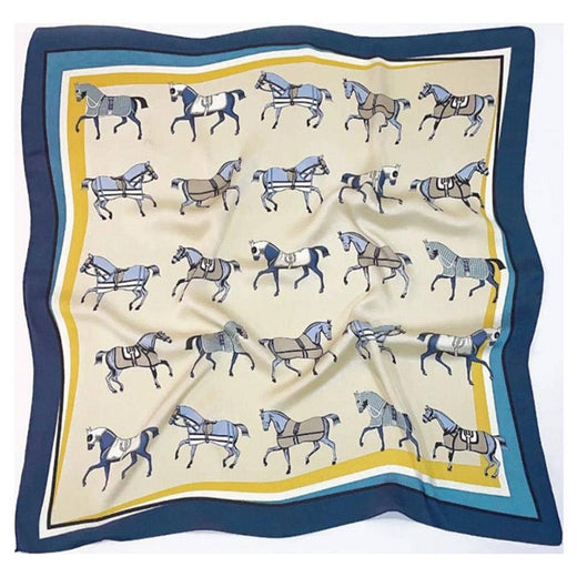 Equestrian Print Silk Scarf