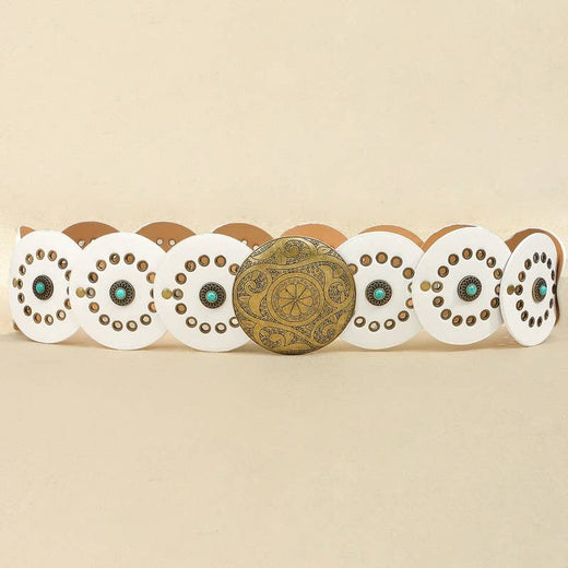 Studded Circular Disc Snap Belt