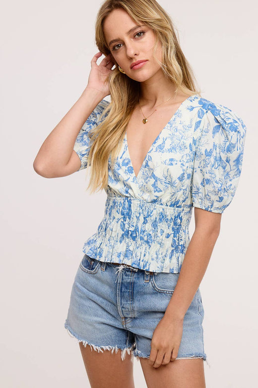 Toile Wells Puff Sleeve Blouse