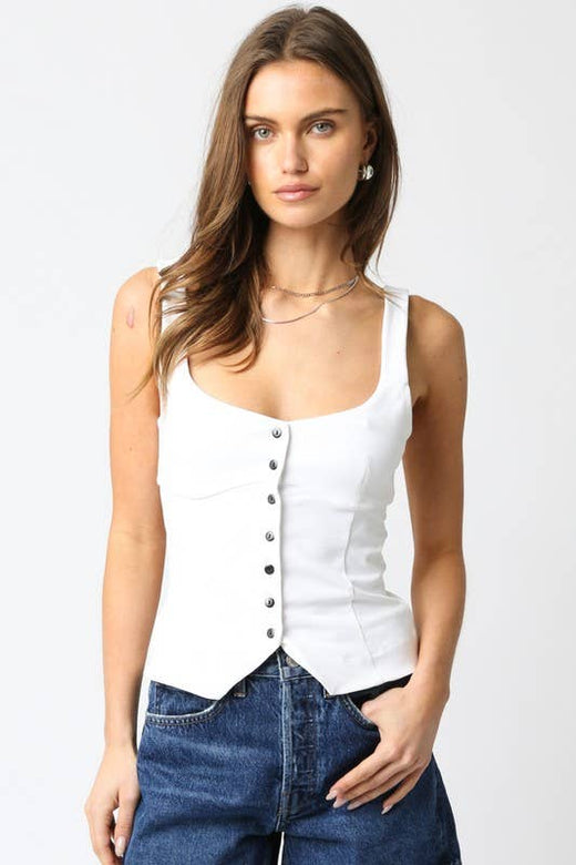 Paloma Button Top