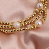 Textured Stretch Bracelets with Pearls