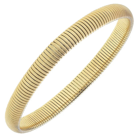 Florence Skinny Watchband Bangle in Satin Gold