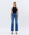 High Rise Hem Straight Jeans