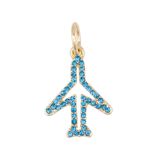 Pave Airplane Charm