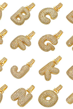 Initial Charm- Bubble letter Initial