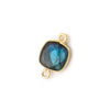 Vermeil Bezel Square Crystal Charm