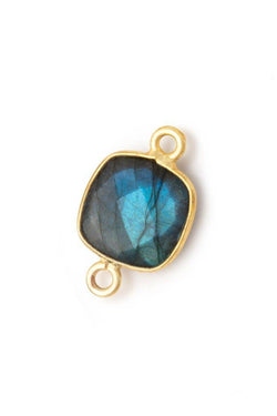 Vermeil Bezel Square Crystal Charm