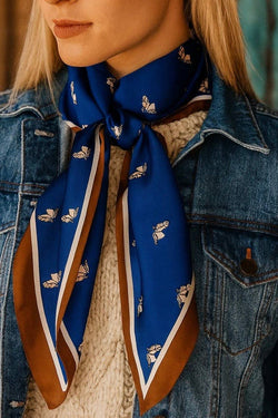 Equestrian Western Horse Twilly Satin Scarf