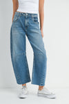 Barrel Jeans With Seams