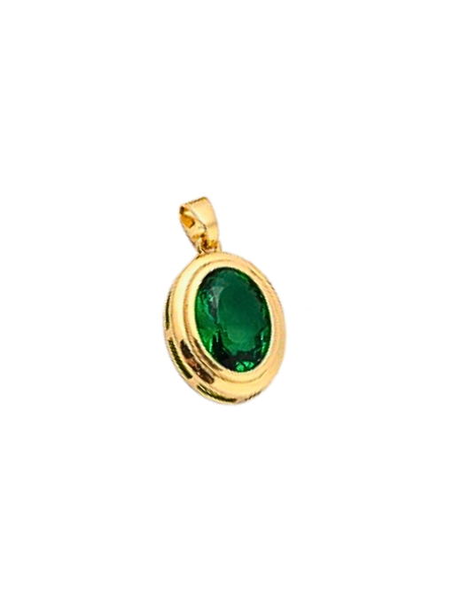 Oval Green Stone Charm