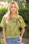 Front Bow Floral Top