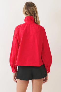 Holiday Ruffled Sleeve Shirt