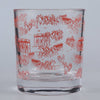 Peach Horse Racing Icons Rocks Glass