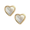 Mother of Pearl Heart Studs