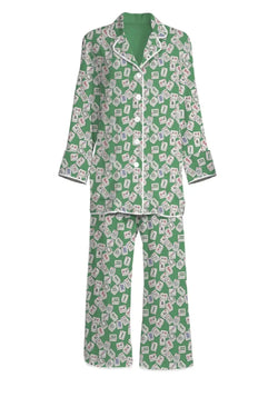 Mahjong Print Pajama Set