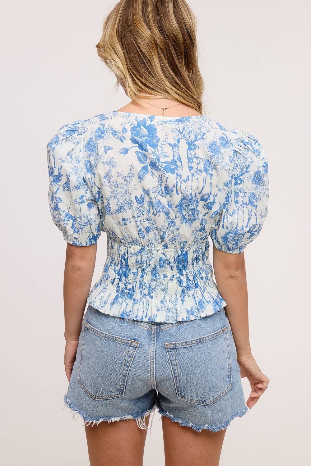 Toile Wells Puff Sleeve Blouse