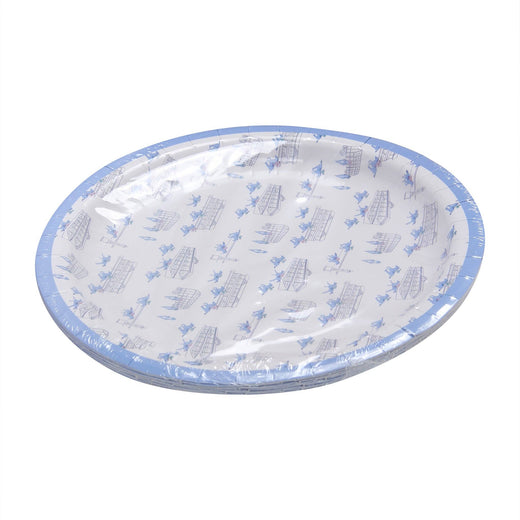 Blue Horses Racing Paper Plates