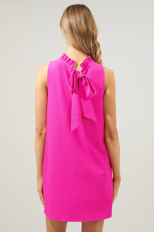 Benson Trapeze Mock Neck Mini Dress