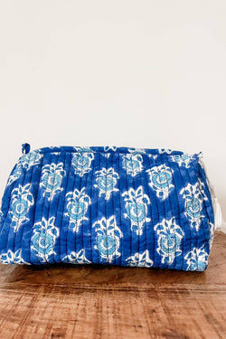 Quilted Block Print Pouch