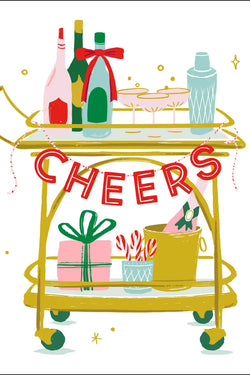 Holiday Cocktail Napkins | Cheers Holiday Bar Cart