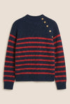 Striped Mock Neck Sweater