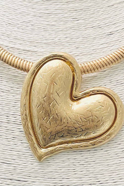 Vintage Heart Choker Necklace