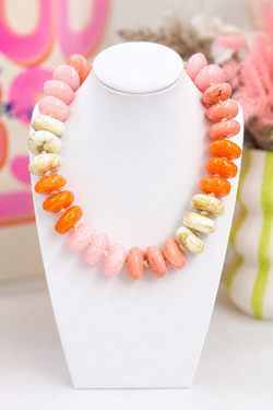 Sunkissed Statement Chunky Beaded Statement Necklace