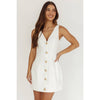 Gold Button Mini Dress