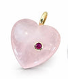 Semi Precious Stone Heart Charm