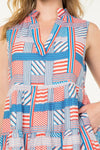 Sleeveless Striped Pattern Dress