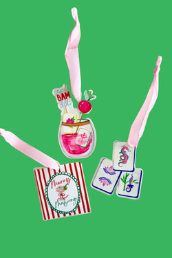 Mahjong Christmas Petite Ornament Acrylic Mahj gift, acrylic