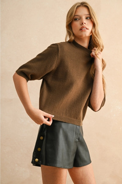 Short Sleeve Sweater Top