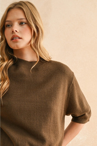 Short Sleeve Sweater Top