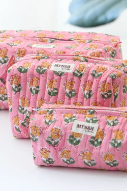 Mynah Quilted Travel/Cosmetic Bag