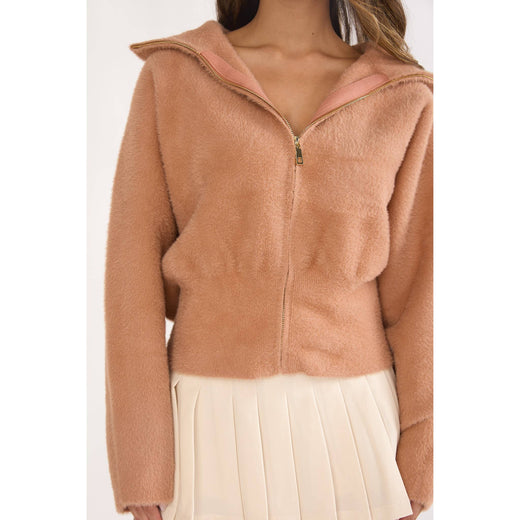 Faux Fur Sweater Jacket