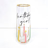 Multi Birthday Girl Stemless Champagne Glass