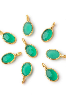 Vermeil Bezel Rose Cut Oval Charm