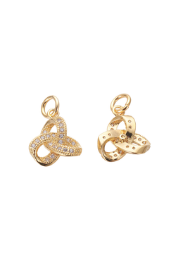 Trinity Knot with CZ Charm