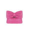 Bow Straw Clutch Handbag