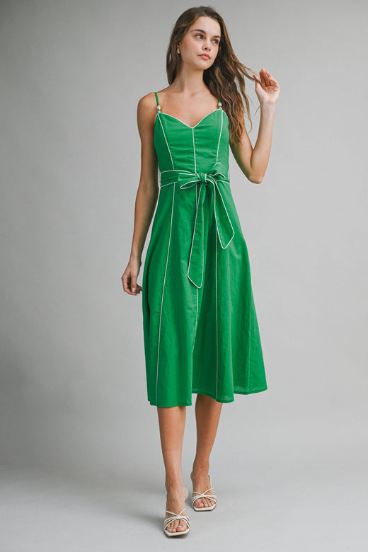 Linen Cotton Midi Dress