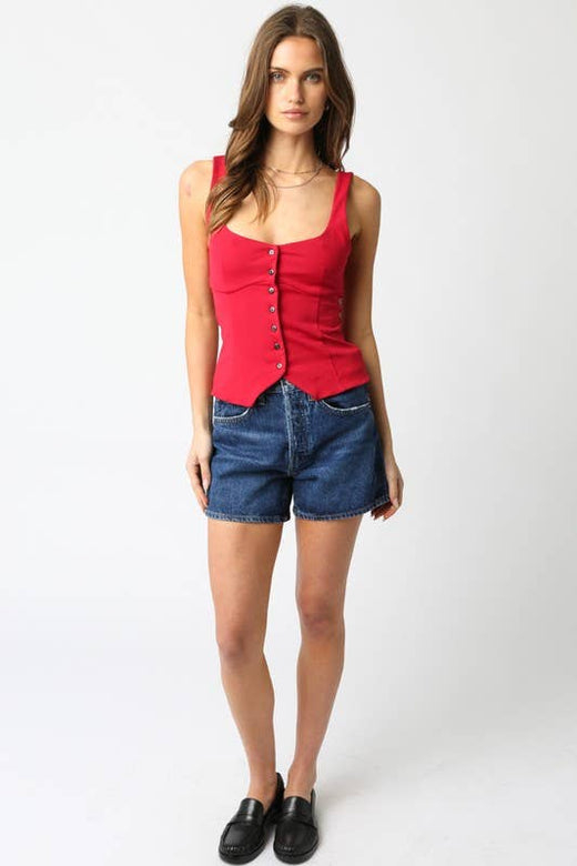 Paloma Button Top