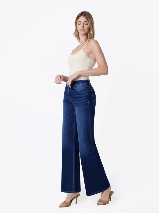 High Rise  Dark Wide Leg JeansI