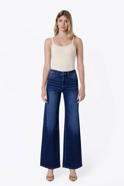 High Rise  Dark Wide Leg JeansI