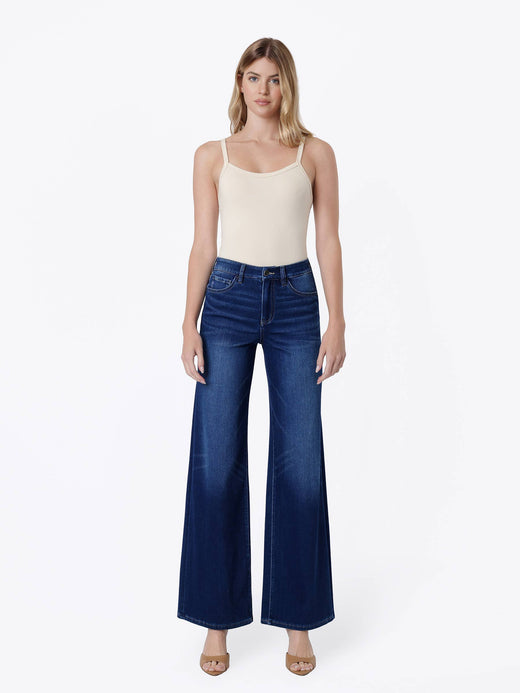High Rise  Dark Wide Leg JeansI
