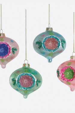 Reflector Drop Glass Ornament