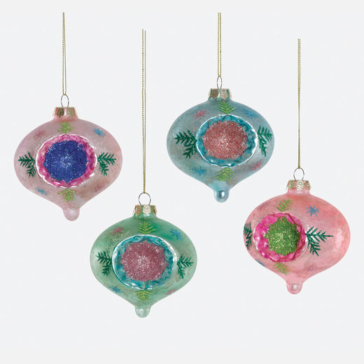 Reflector Drop Glass Ornament