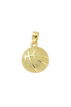 Gold Basketball Charm