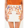 Suede Embroidered Skirt