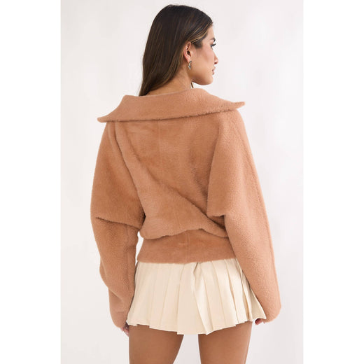 Faux Fur Sweater Jacket