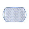 Blue Horse Racing Icons Melamine Tray